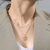 Double Female Symbol Pendant Choker Stainless Steel Double Layer Necklace for Women Jewelry Birthday Gift - Image 5