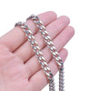 45/50/60/70/80/90cm Long Stainless Steel Cuban Link Chain Necklaces For Women Men Accessories Punk Choker Jewelry Collar - Image 2