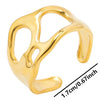 Abstract Hollow Irregular Open Adjustable Stainless Steel Rings Gothic Irregular Geometric Hammered Heart Lover Jewelry Rings - Image 16