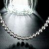 Silver Bracelets necklace Jewelry set for Women 8MM beads chain Girl Party Gifts - Image 5
