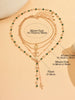 Layered Rosary Cross Necklace with Mary Pendant and Beaded Y Chain - Image 13