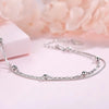 Silver Elegant Small Bead Snake Chain Double Layer Anklets Women Jewelry Gift Beach Multilayers Foot Chain - Image 4