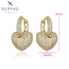 Copper Gold Color Heart Hoop Earrings for Women Simple Party Gifts - Image 2