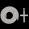 Hip Hop Iced Out Cross Pendant Necklace Strap 4mm Zircon Tennis Chain Men Women Sparkling Necklace Punk Jewelry Gift - Image 9
