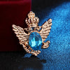 Vintage Angle Wing Double Eagle Badge Men's Retro Suit Coat Rhinestone Brooch Jewelry Metal Pins and Brooches for Women - Image 8