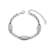 White Zircon Oval Chain Bracelet for Women Gold Color Stainless Steel Bangle Jewelry - Image 7