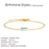 Jewelry Stainless Steel 7 3MM Square Birthstone Bracelet Sparkling Rhinestone Bangle Gift - Image 17