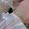 Geometric Gold Plated Zircon Bracelet for Women Versatile Adjustable Square Bracelet Christmas Party Wedding Jewelry Gift - Image 5
