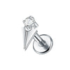 1PC Titanium Ear Cartilage Piercings Flat Back Stud Earring Internal Thread Butterfly Cross CZ Helix Tragus Piercing Jewelry 16G - Image 9