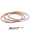 3.0 60/65mm Classic Stainless Steel Round Bracelet Bangle Pvd Plated Stylish Metal Simple Daily Jewelry - Image 1