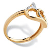 1 Pieces Rhinestone Inlaid Alloy Double Heart Hollowed Out Ring Minimalist Women's Temperament Bracelet - Image 4