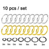 10pcs Small Hoop Earrings Women Men Gold Silver Color Stainles Steel Round Earrings Circle - Image 14