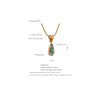 Stylish Green Glass Crystal Water Drop Pendant Necklace for Women 316l Stainless Steel Cast Gold Color Jewelry - Image 13