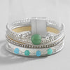 Two Tone Geometric Square Beads Chain Bracelets for Women Multilayer Silver Color Link Bangle Bracelet Charm Jewelry - Image 9