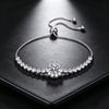 Charm Female White Zircon Stone Snowflake Bracelet Cute Silver Color Adjustable Wedding Jewelry For Women - Image 6