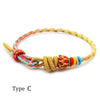 Hand-knitted Multicolor Bracelets Cotton Thread Simple Romantic Dragon-Tie Bracelet Rope Accessories Gift - Image 5