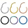 2Pcs 316L Stainless Steel Twist Hinged Septum Nose Rings Hoops for Women Men, Septum Clicker Cartilage Tragus Helix Ear Piercing - Image 2