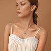 Briolette Square Pendant Necklace for Women Polished Stainless Steel Gold Plated Chain - Image 2