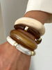 Four-Piece Resin and Acrylic Bangle Set in Multicolor and Gold-Tone or Silver-Tone Styles - Image 8