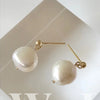 Delicate Freshwater Pearl Earring for Women Gold Color Metal Baroque Pearls Long Drop Earrings Elegant Oorbellen - Image 5