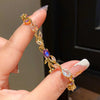 Leaf Branch Bracelet with Cubic Zirconia Details in Gold-Tone or Silver-Tone - Image 6