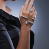 Stonefan Pendant Bracelet for Women Femme Charm Y2k One Piece Zircon Banquet Handlets Palm Bangle Jewelry Hand Bracelets