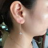 Creative Long Chain Dangle Earring Classic Four Claw Round Stone Drop Earrings For Women Rose Gold Color Crystal Wedding Jewelry - Image 3