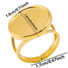 6Pcs Brief Geometry Long Ellipse Water Droplet Stainless Steel Ring Opening Adjustable Rings For Women Men Jewelry Party Gift - Image 12