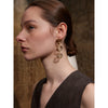 Stainless Steel Round Hollow Long Drop Earrings for Women Daily Charm Statement Jewelry Gift - Image 5