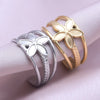1/2pcs Mix Silver/Gold Color Oval Flower Sun Ring Stainless Steel Rings For Women Men Accessories Round Blank Cobochons Settings - Image 15