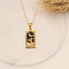 Zirconia Tarot Card Necklace Classic Tarot Queen Lover Magician Moon Wealth Amulet Stainless Steel Jewelry - Image 7