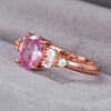 Women Ring Rose Gold color Solitaire Oval Cubic Zircon Special Wedding Ring For Women - Image 3