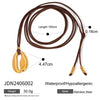 Geometric Pendant Necklace with Wax Cord and Metal Finish Options - Image 8