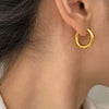 Glossy Stainless Steel Hoop Earrings For Women Men Hip Hop Steapunk Round Oval Heart Black Gold Silver Color Huggie Jewelry Gift - Image 5