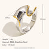 La. Muses Mixed Color Twisted Line Stainless Steel Women's Ring Pvd Gold-plated Jewelry Gift - Image 4