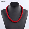 Beads Handmade Necklace Threading Faceted Crystal Short Necklace for Lady Women Gift Choker Statement Multicolor - Image 1