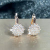 Cute Small White Cubic Zirconia Stone Snowflake Hoop Earrings for Women Charm Female Silver Color Wedding Jewelry Gift - Image 1