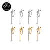 Titanium Star Ear Cartilage Nail Chain Pendant Cross Zircon Earnail Women's Perforated Jewelry - Image 1