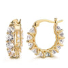 Spiked Cubic Zirconia Hoop Earrings in Stainless Steel - Image 16