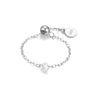 Silver Octagonal Star/Round/Petal Zircon Charms Finger Rings For Women Adjustable Opening Chain Ring Jewelry - Image 8