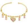 Candy Color Charm Bracelet with Adjustable Open Bangle - Image 26