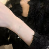 Crystal Four Leaf Flower Bracelet for Women Clasic Gold Color Stainless Steel Zircon Bangle Jewelry Gift - Image 3