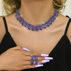 Ladies' Banquet Style Vine Full Diamond Necklace Earrings Two Piece Set Wedding Party Banquet Women's Accessories - Image 3