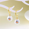 Christmas Snowman Imitation Pearl Drop Earrings for Women Shiny Rhinestone Snowflake Dangle Earring Year Jewelry - Image 5