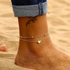 Layered Chain Anklet with Small Charm Details - Image 32