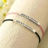 Stainless Steel God IS IN Control Tube Bracelet Rope Adjustable Inspirational Bracelets Stretchable with Card - Image 1