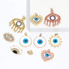 Eye Charm Jewelry Charms for Earrings Necklace Bracelet Making Cute Turkish Evil Blue Eye Pendant Gold Color Snake - Image 4
