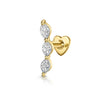 Silver Zircon Stud Earrings 1PC Eight pointed star Women Gold/Silver Heart Flat back piercing Jewelry Gift - Image 27
