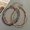 Colorful Glass Bead Choker Necklace with Irregular Shapes - Image 15