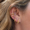 1PC Plated Gold Ear Cuff CZ Zircon For Women C Shape Men's Clip Earring Jewelry Clip On Ear - Image 4